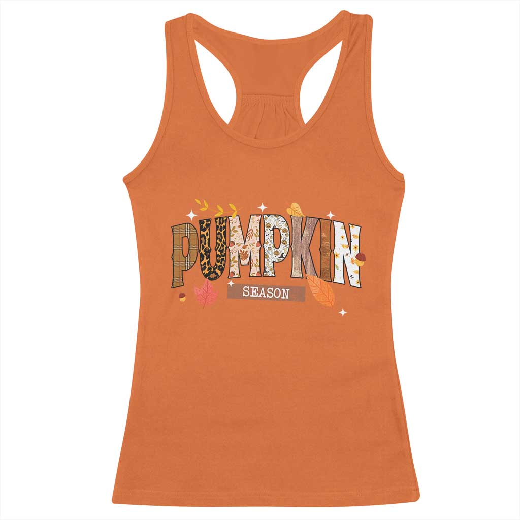 Pumpkin Season Racerback Tank Top Fall Autumn Harvest Season Thanksgiving TS11 Orange Print Your Wear