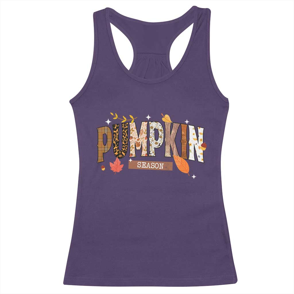 Pumpkin Season Racerback Tank Top Fall Autumn Harvest Season Thanksgiving TS11 Purple Print Your Wear