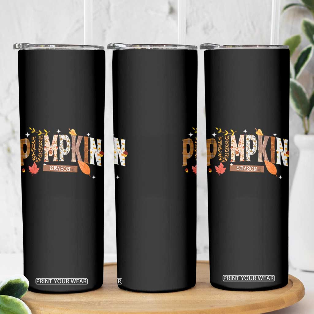 Pumpkin Season Skinny Tumbler Fall Autumn Harvest Season Thanksgiving TS11 Print Your Wear