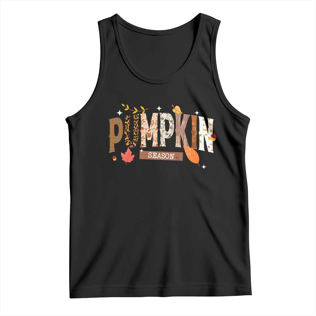 Pumpkin Season Tank Top Fall Autumn Harvest Season Thanksgiving TS11 Black Print Your Wear