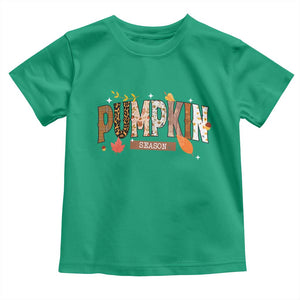 Pumpkin Season Toddler T Shirt Fall Autumn Harvest Season Thanksgiving TS11 Irish Green Print Your Wear