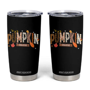 Pumpkin Season Tumbler Cup Fall Autumn Harvest Season Thanksgiving TS11 Black Print Your Wear