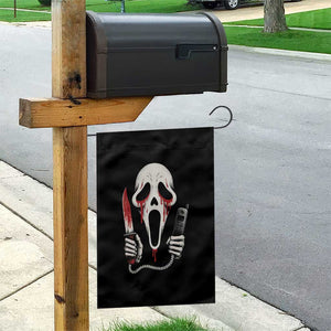 Funny Halloween Scary Face Ghost Garden Flag Horror Slasher Bloody Knife TS11 Print Your Wear