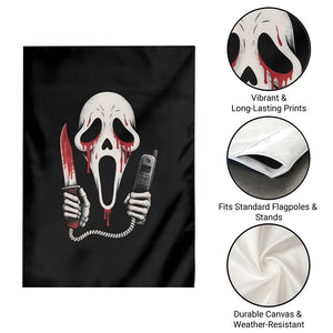 Funny Halloween Scary Face Ghost Garden Flag Horror Slasher Bloody Knife TS11 Print Your Wear