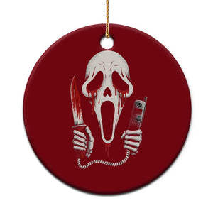 Funny Halloween Scary Face Ghost Ceramic Ornament Horror Slasher Bloody Knife TS11 1pc Red Print Your Wear
