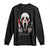 Funny Halloween Scary Face Ghost Long Sleeve Shirt Horror Slasher Bloody Knife TS11 Black Print Your Wear