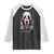 Funny Halloween Scary Face Ghost Raglan Shirt Horror Slasher Bloody Knife TS11 Black White Print Your Wear