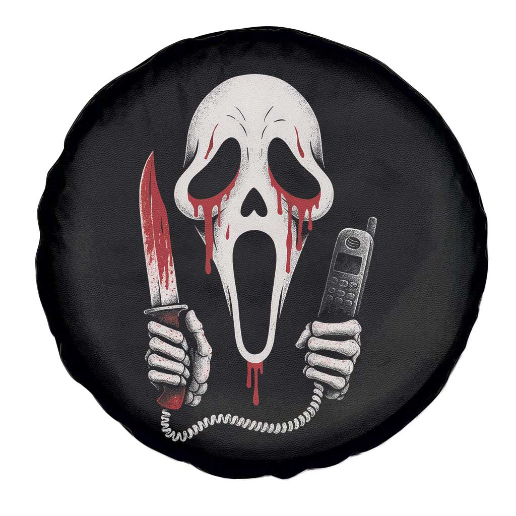 Funny Halloween Scary Face Ghost Spare Tire Cover Horror Slasher Bloody Knife TS11 Print Your Wear