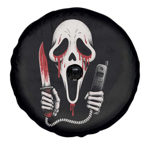 Funny Halloween Scary Face Ghost Spare Tire Cover Horror Slasher Bloody Knife TS11 Print Your Wear