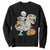 Funny Skeleton Riding Mummy Dinosaur Halloween Sweatshirt TS11 Black Print Your Wear