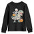 Funny Skeleton Riding Mummy Dinosaur Halloween Youth Sweatshirt TS11 Black Print Your Wear