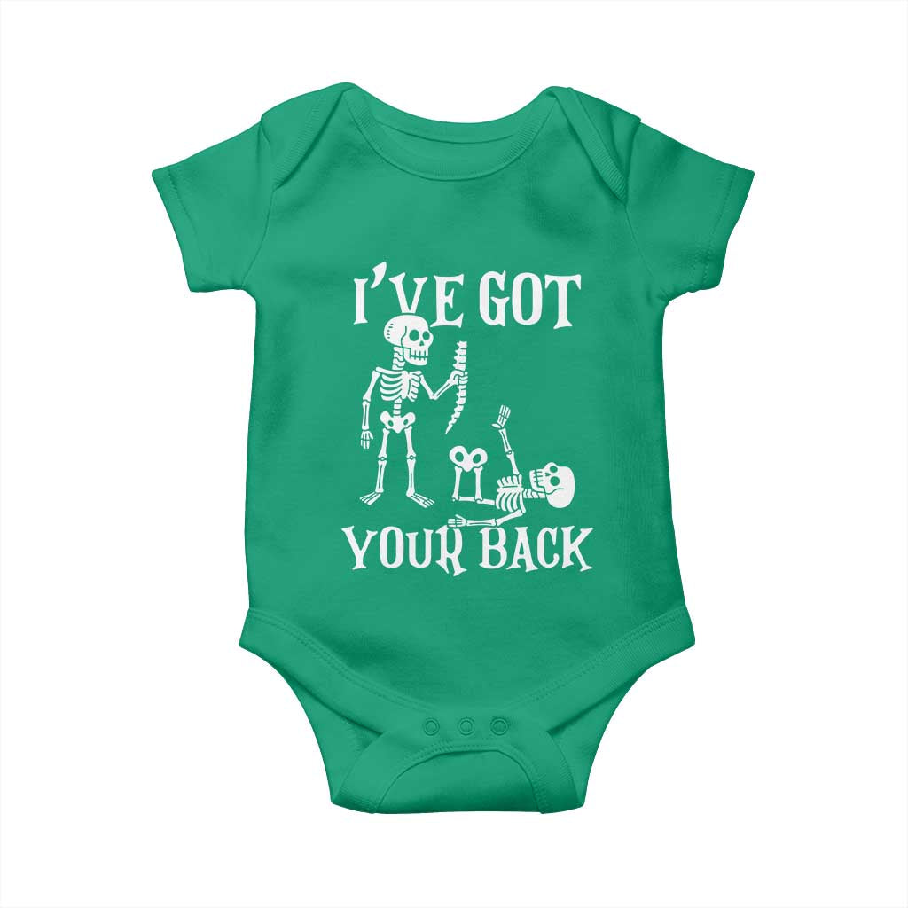 Funny I Got Your Back Baby Onesie Halloween Skeleton Skull TS11 Irish Green Print Your Wear
