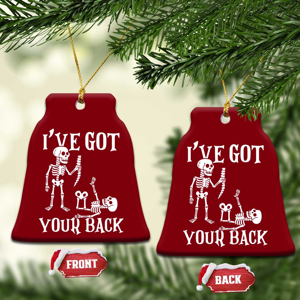 Funny I Got Your Back Ceramic Ornament Halloween Skeleton Skull TS11 Print Your Wear