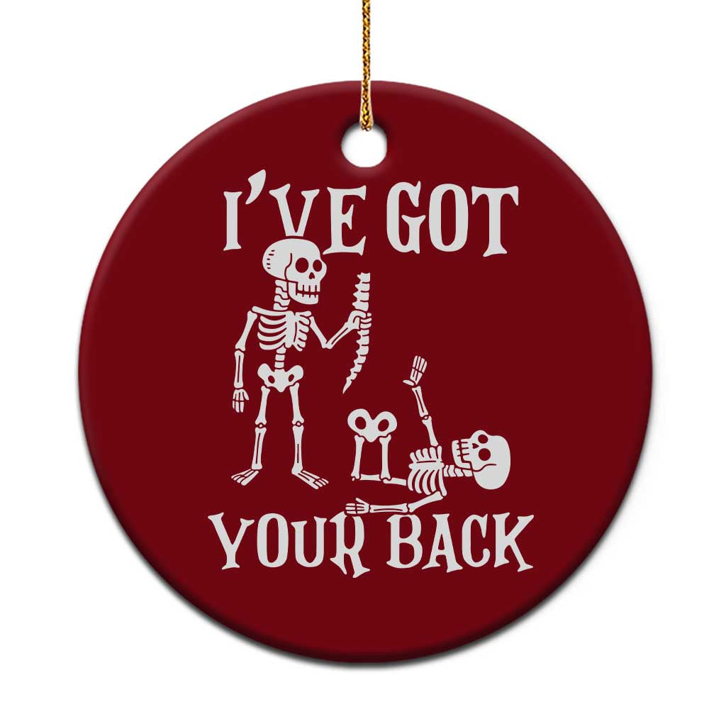 Funny I Got Your Back Ceramic Ornament Halloween Skeleton Skull TS11 1pc Red Print Your Wear