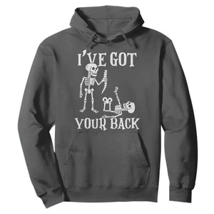 Funny I Got Your Back Hoodie Halloween Skeleton Skull TS11 Dark Heather Print Your Wear