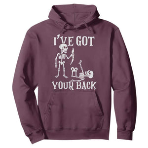 Funny I Got Your Back Hoodie Halloween Skeleton Skull TS11 Maroon Print Your Wear