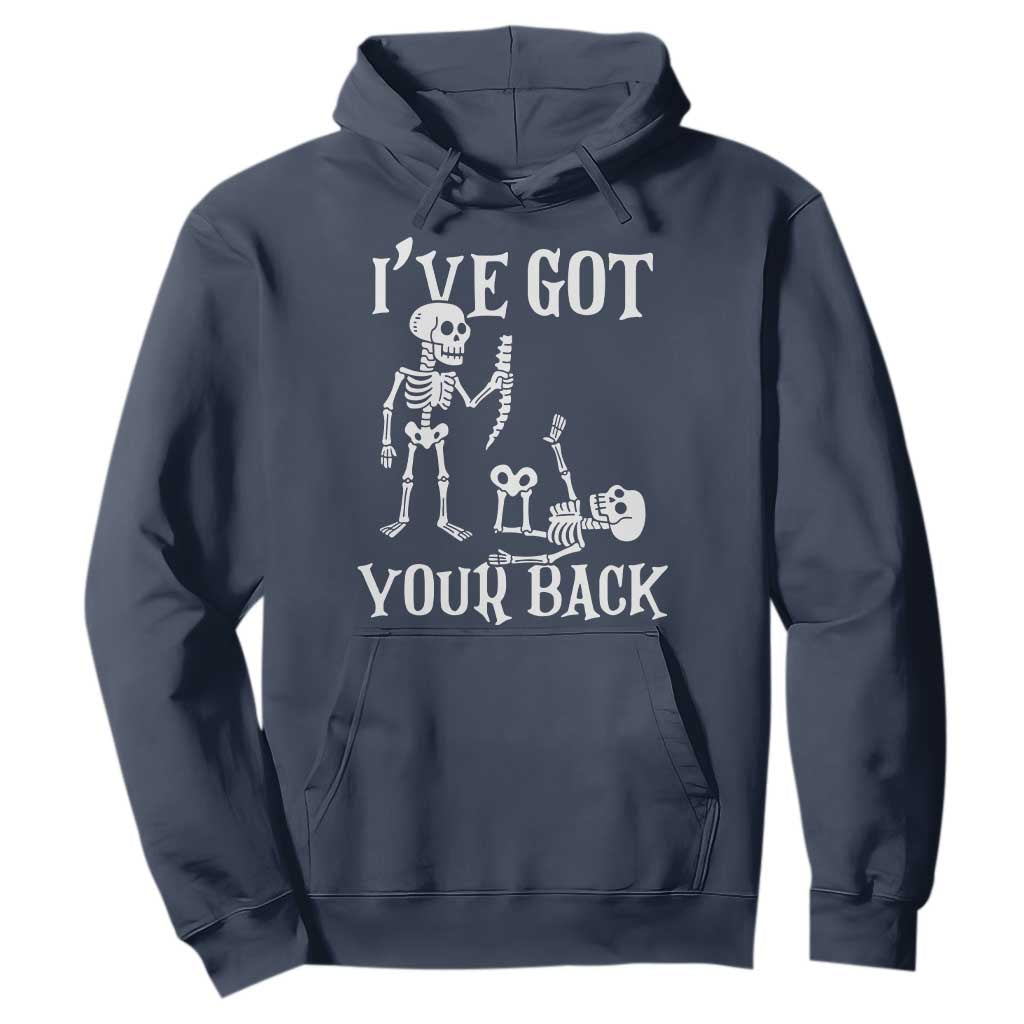 Funny I Got Your Back Hoodie Halloween Skeleton Skull TS11 Navy Print Your Wear
