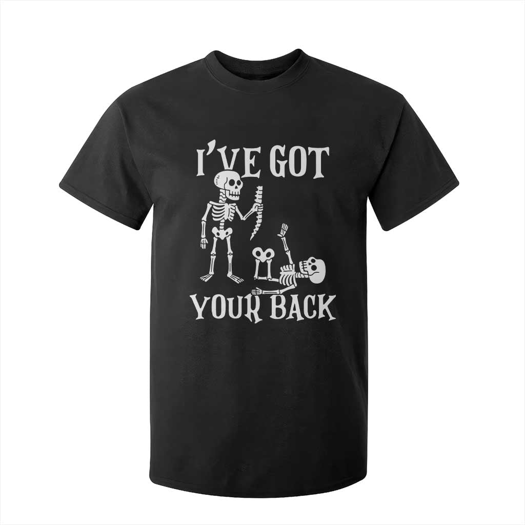 Funny I Got Your Back T Shirt For Kid Halloween Skeleton Skull TS11 Black Print Your Wear