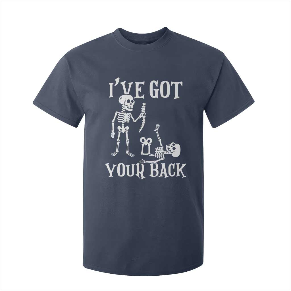 Funny I Got Your Back T Shirt For Kid Halloween Skeleton Skull TS11 Navy Print Your Wear
