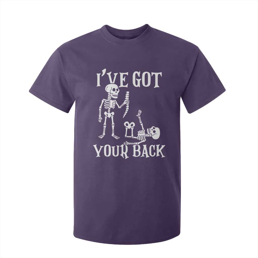 Funny I Got Your Back T Shirt For Kid Halloween Skeleton Skull TS11 Purple Print Your Wear