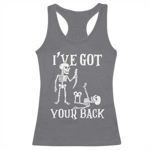 Funny I Got Your Back Racerback Tank Top Halloween Skeleton Skull TS11 Charcoal Print Your Wear