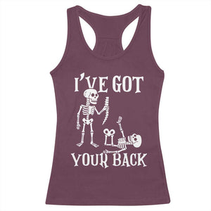 Funny I Got Your Back Racerback Tank Top Halloween Skeleton Skull TS11 Maroon Print Your Wear