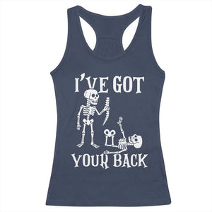 Funny I Got Your Back Racerback Tank Top Halloween Skeleton Skull TS11 Navy Print Your Wear