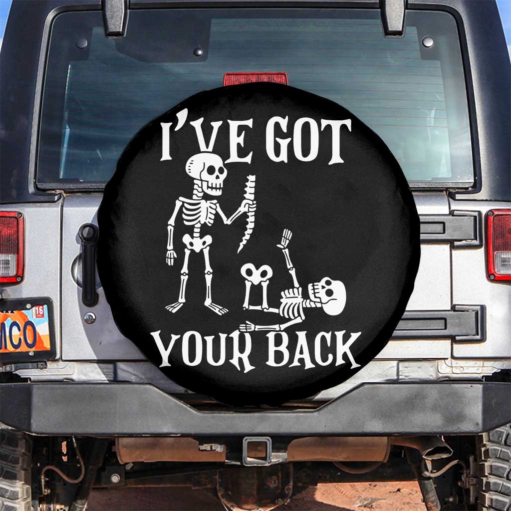 Funny I Got Your Back Spare Tire Cover Halloween Skeleton Skull TS11 No hole Black Print Your Wear
