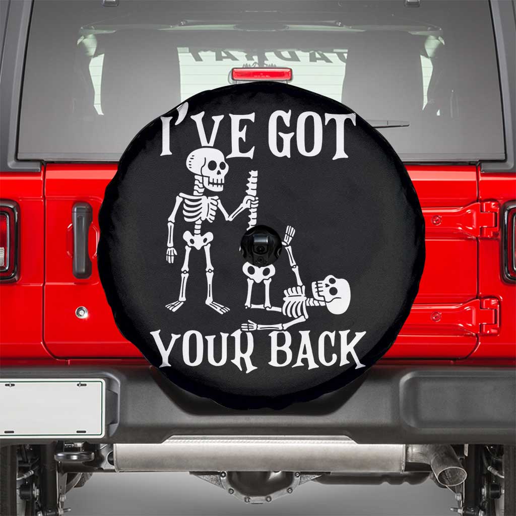 Funny I Got Your Back Spare Tire Cover Halloween Skeleton Skull TS11 Black Print Your Wear