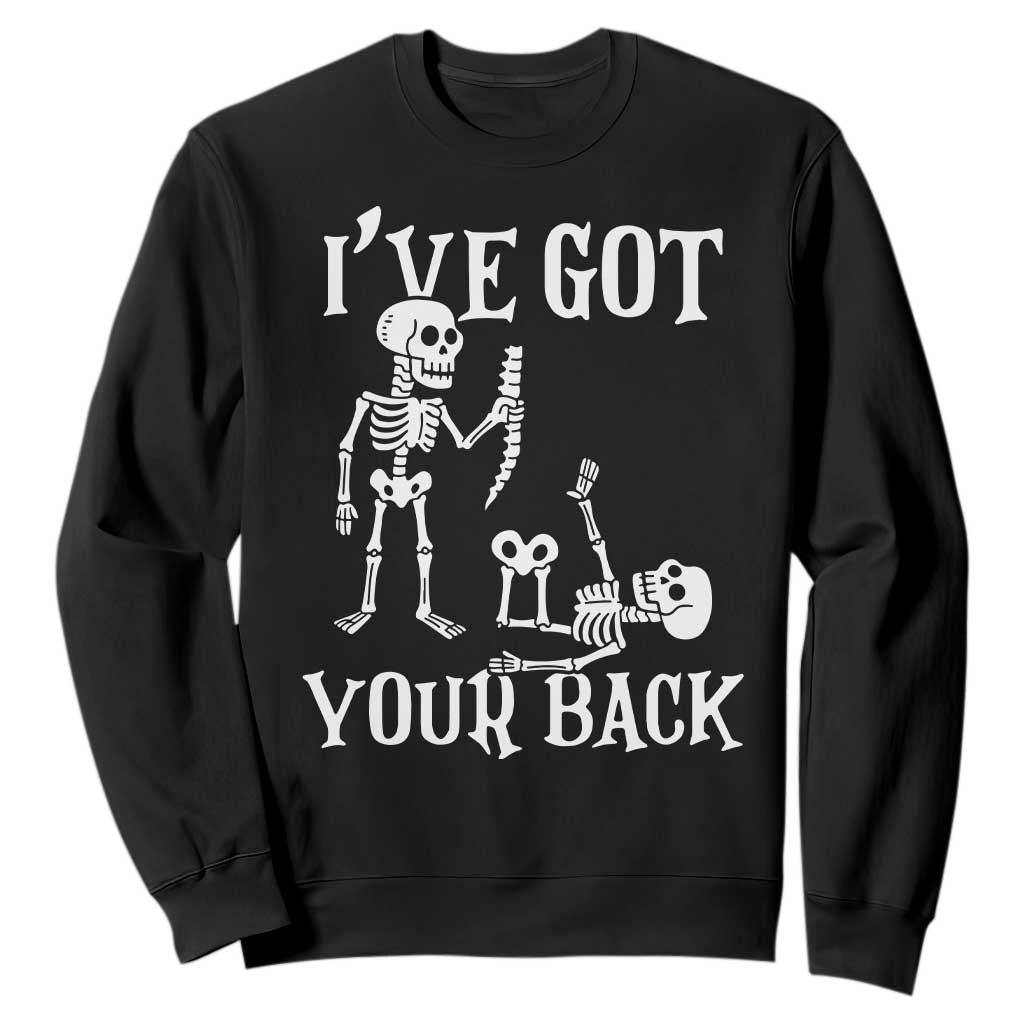 Funny I Got Your Back Sweatshirt Halloween Skeleton Skull TS11 Black Print Your Wear