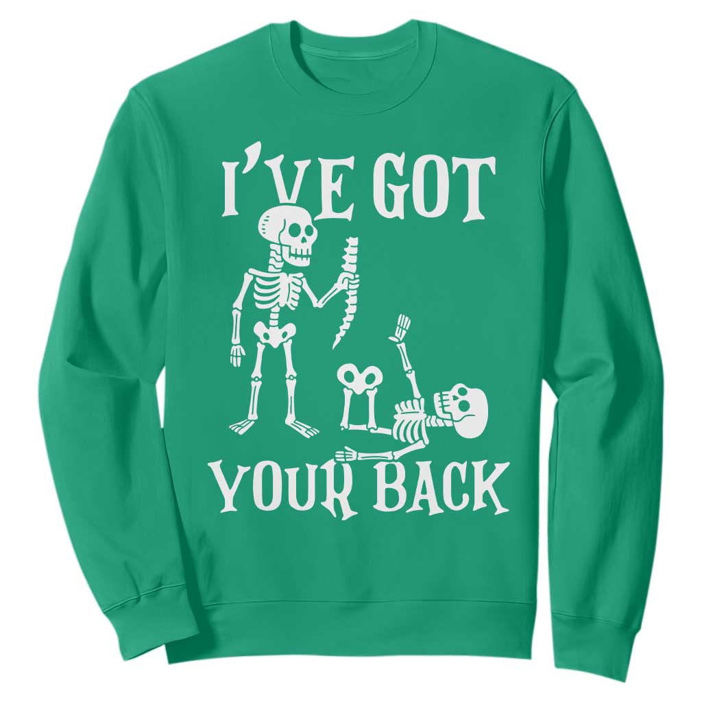 Funny I Got Your Back Sweatshirt Halloween Skeleton Skull TS11 Irish Green Print Your Wear