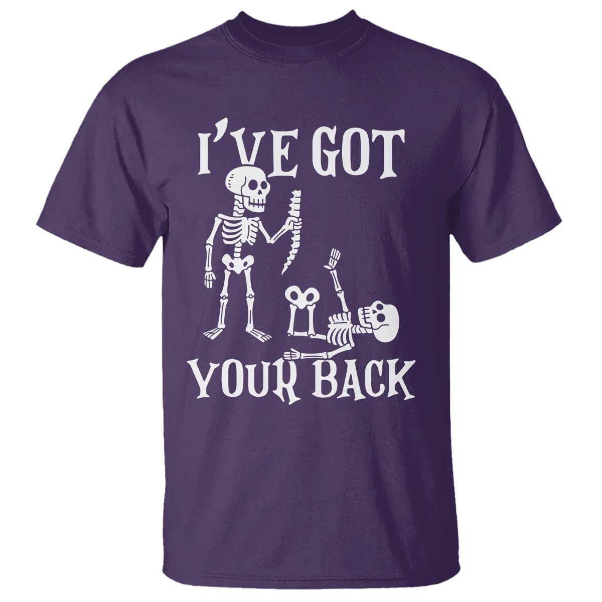 Funny I Got Your Back T Shirt Halloween Skeleton Skull TS11 Purple Print Your Wear