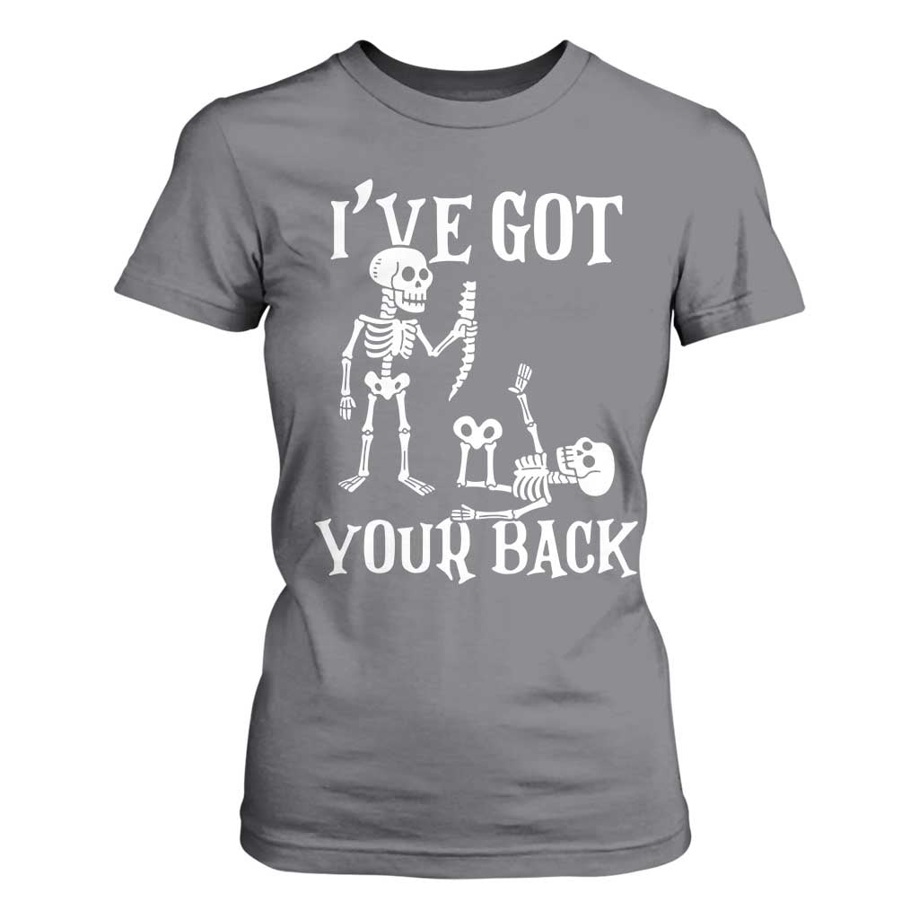 Funny I Got Your Back T Shirt For Women Halloween Skeleton Skull TS11 Charcoal Print Your Wear