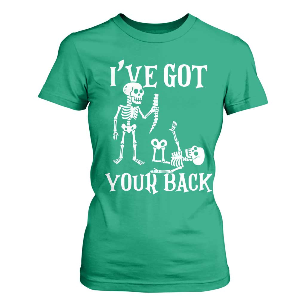 Funny I Got Your Back T Shirt For Women Halloween Skeleton Skull TS11 Irish Green Print Your Wear
