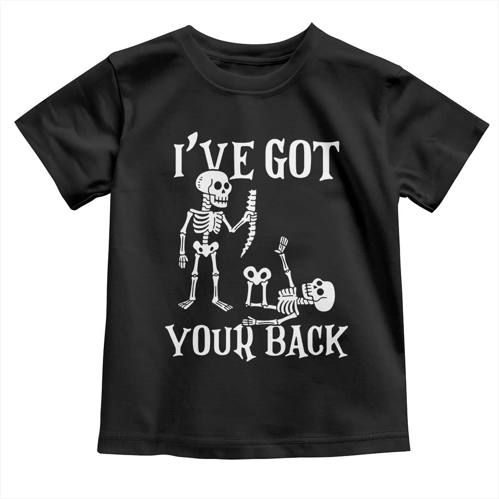 Funny I Got Your Back Toddler T Shirt Halloween Skeleton Skull TS11 Black Print Your Wear
