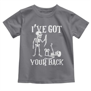 Funny I Got Your Back Toddler T Shirt Halloween Skeleton Skull TS11 Charcoal Print Your Wear