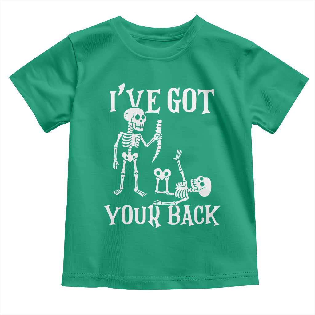 Funny I Got Your Back Toddler T Shirt Halloween Skeleton Skull TS11 Irish Green Print Your Wear