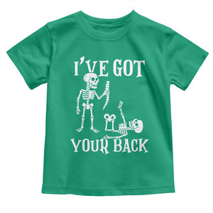 Funny I Got Your Back Toddler T Shirt Halloween Skeleton Skull TS11 Irish Green Print Your Wear