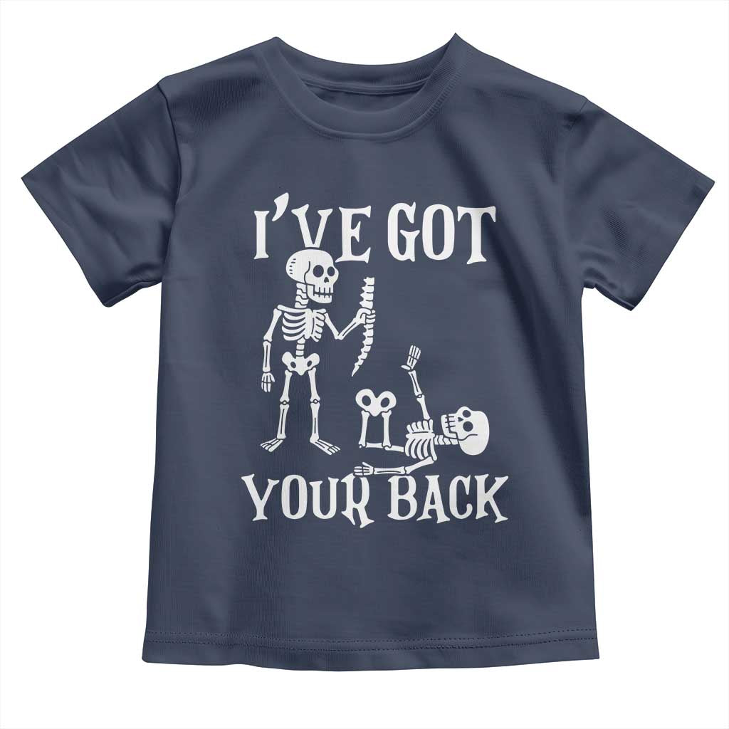 Funny I Got Your Back Toddler T Shirt Halloween Skeleton Skull TS11 Navy Print Your Wear