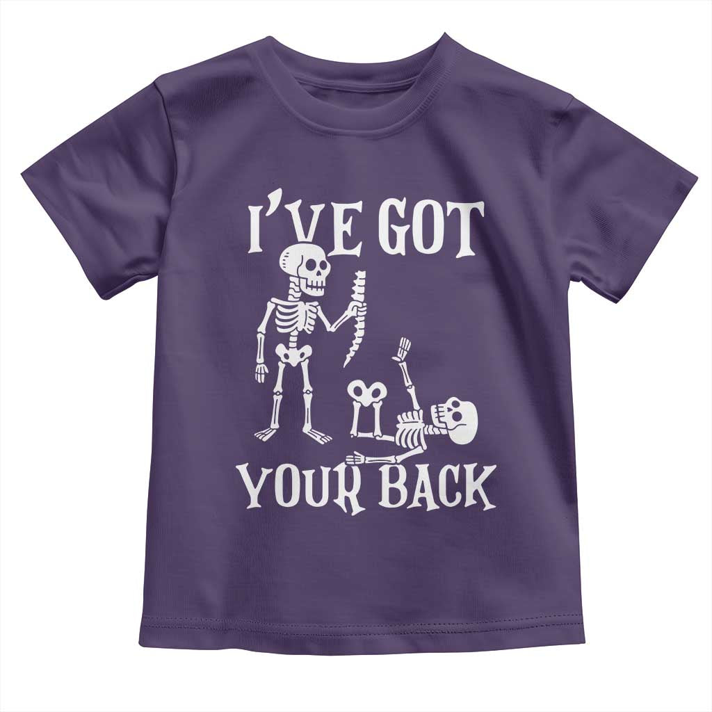 Funny I Got Your Back Toddler T Shirt Halloween Skeleton Skull TS11 Purple Print Your Wear