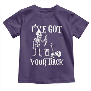 Funny I Got Your Back Toddler T Shirt Halloween Skeleton Skull TS11 Purple Print Your Wear