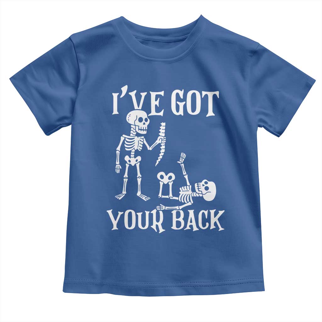 Funny I Got Your Back Toddler T Shirt Halloween Skeleton Skull TS11 Royal Blue Print Your Wear