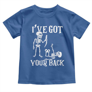 Funny I Got Your Back Toddler T Shirt Halloween Skeleton Skull TS11 Royal Blue Print Your Wear