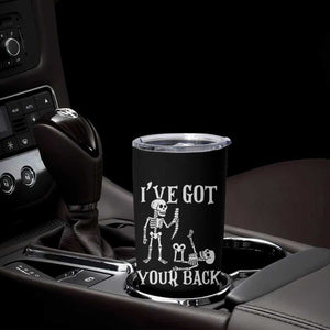 Funny I Got Your Back Tumbler Cup Halloween Skeleton Skull TS11 Print Your Wear