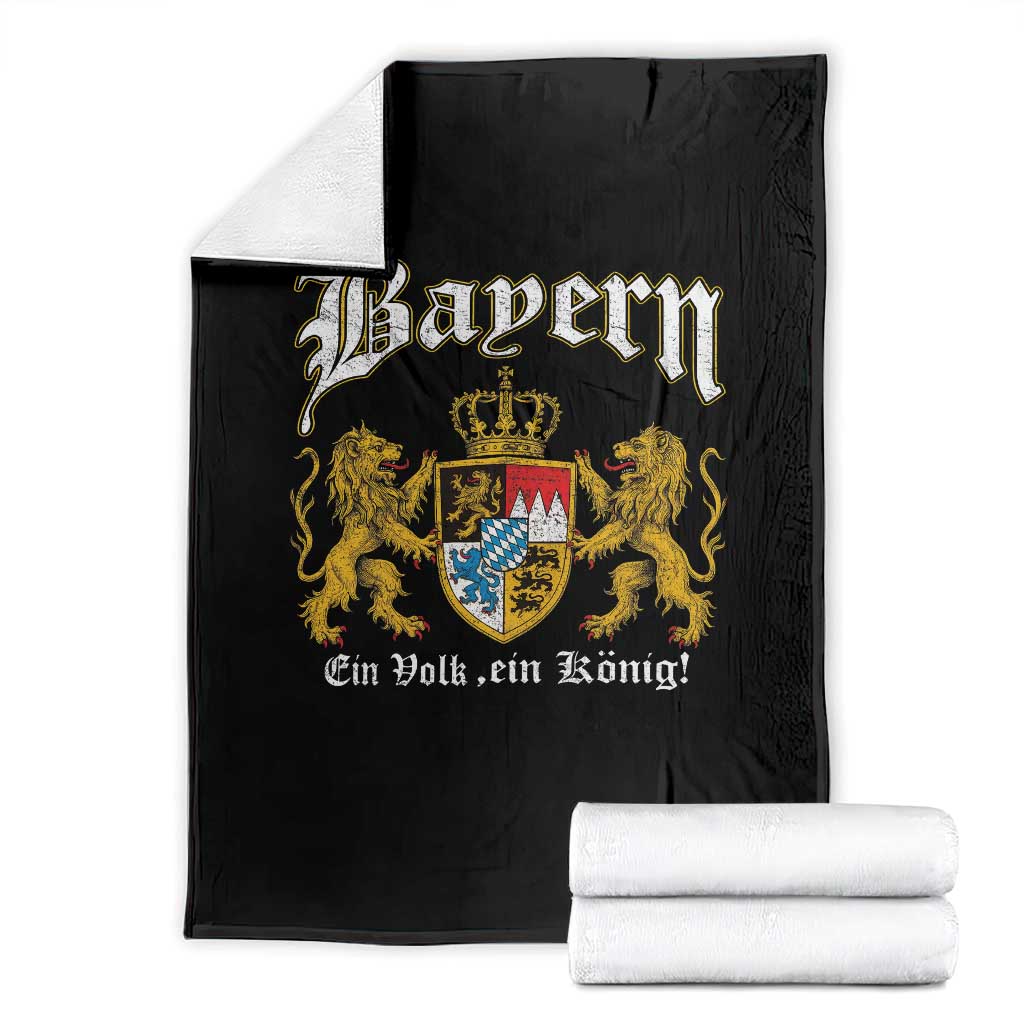 Bavarian German Pride Throw Blanket Bayern Ein Volk Ein Konig TS11 Black Print Your Wear