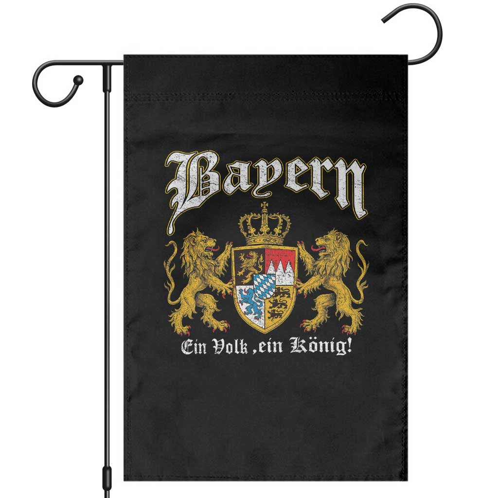 Bavarian German Pride Garden Flag Bayern Ein Volk Ein Konig TS11 Black Print Your Wear