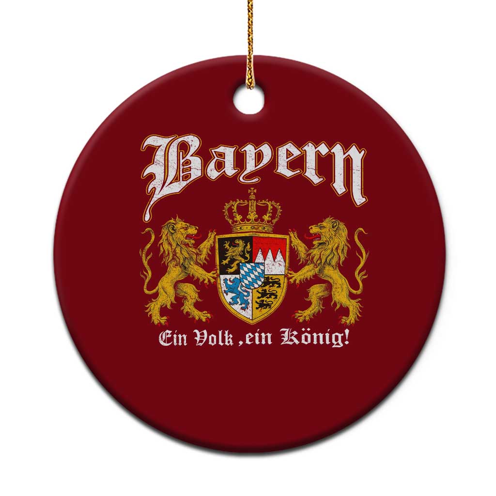 Bavarian German Pride Ceramic Ornament Bayern Ein Volk Ein Konig TS11 1pc Red Print Your Wear