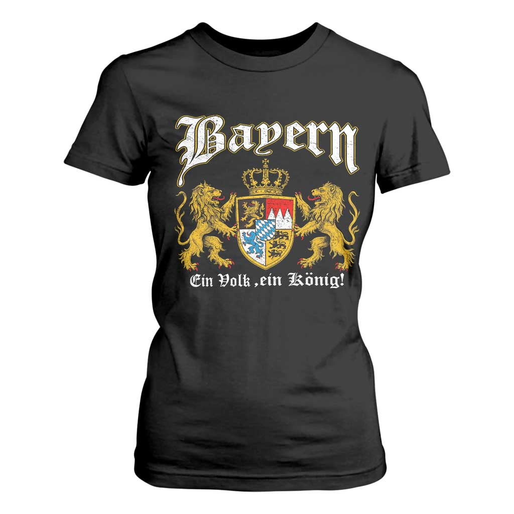 Bavarian German Pride T Shirt For Women Bayern Ein Volk Ein Konig TS11 Black Print Your Wear