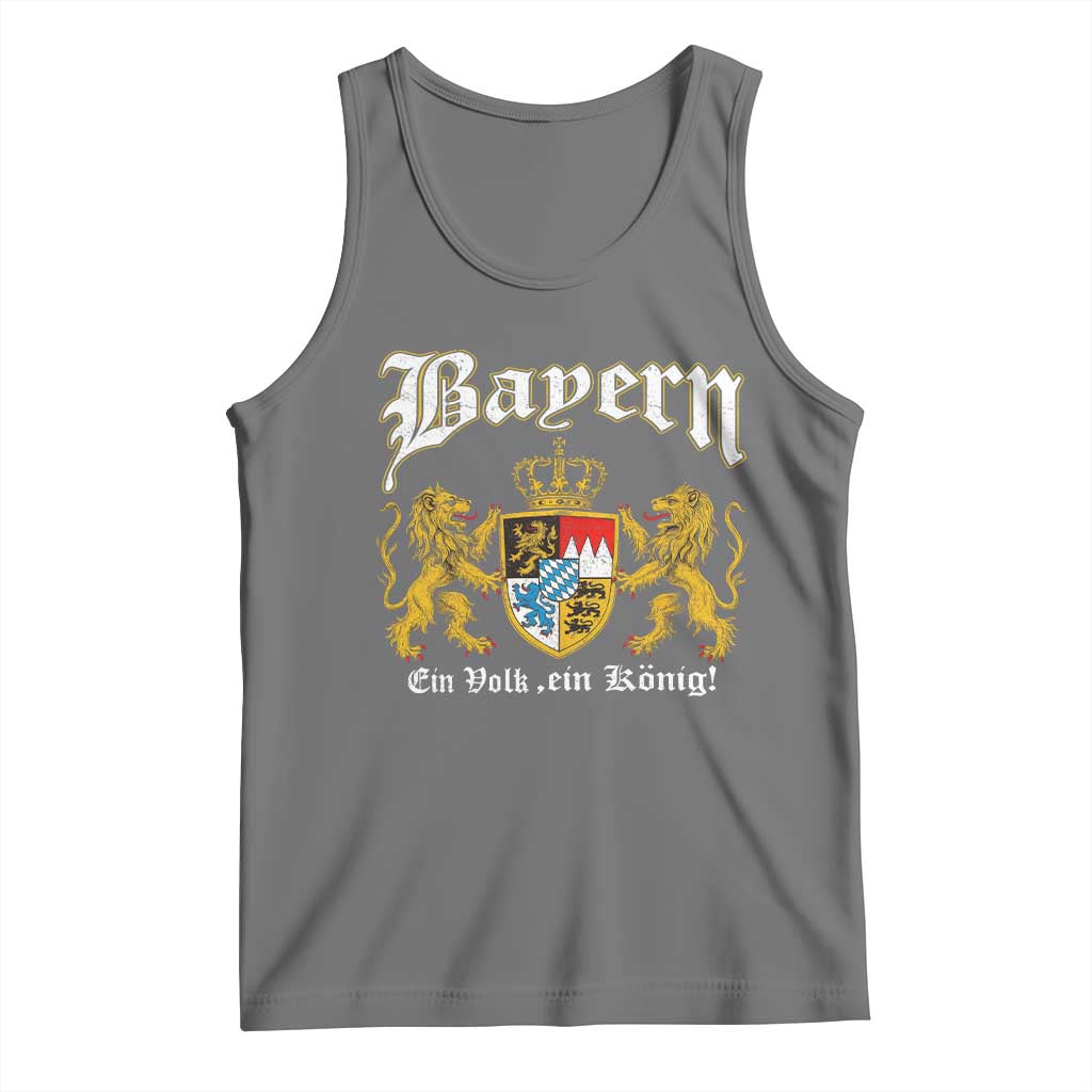 Bavarian German Pride Tank Top Bayern Ein Volk Ein Konig TS11 Black Heather Print Your Wear