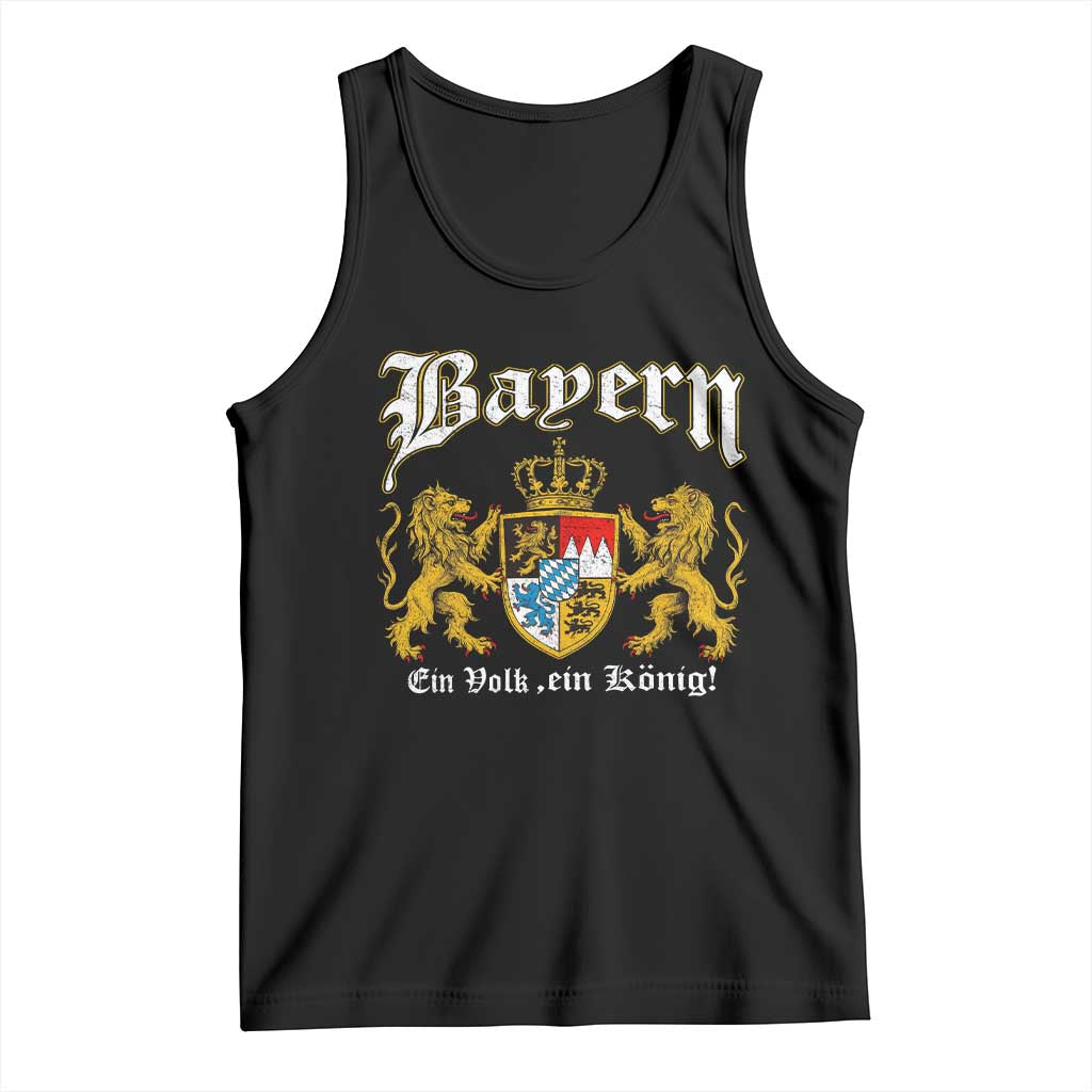 Bavarian German Pride Tank Top Bayern Ein Volk Ein Konig TS11 Black Print Your Wear